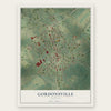 Gordonsville, Virginia map print, the full design