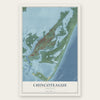 Chincoteague, Virginia map print, the full design