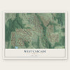 West Cascade, Georgia map print, the full design