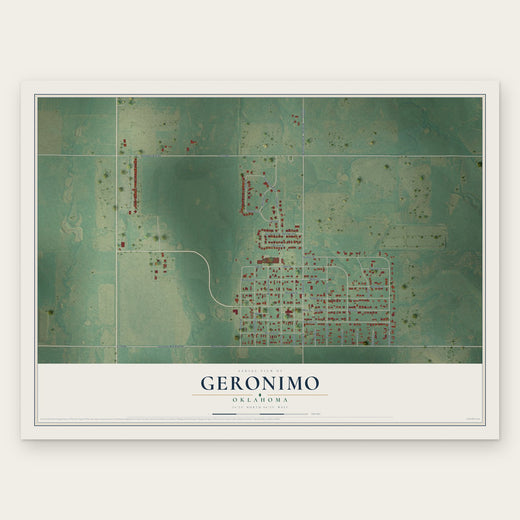 Geronimo, Oklahoma map print, the full design