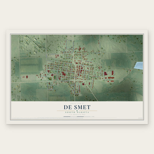 De Smet, South Dakota map print, the full design