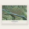 Alderson, West Virginia map print, the full design