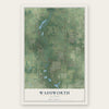 Wadsworth, Illinois map print, the full design