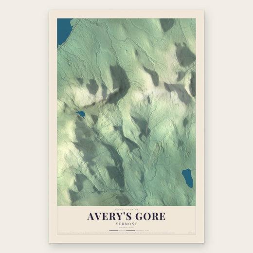 Avery's Gore, Vermont map print, the full design