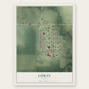 Luray, Kansas map print, the full design