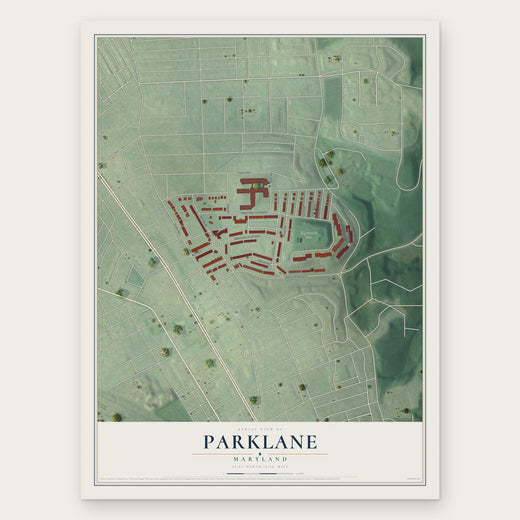 Parklane, Maryland map print, the full design