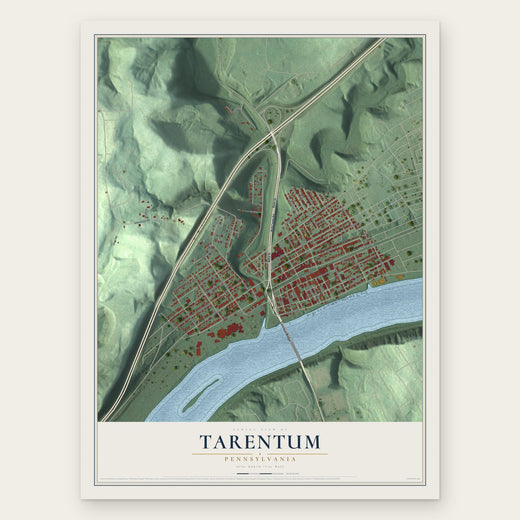 Tarentum, Pennsylvania map print, the full design