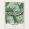 Hammond, Minnesota map print, the full design