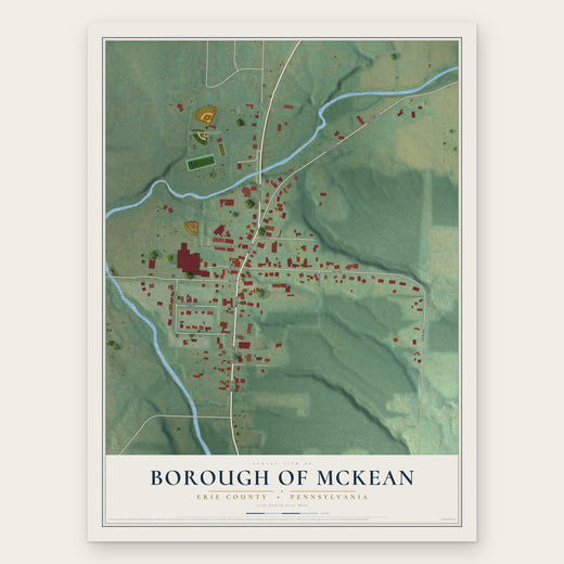 Borough of McKean, Erie County, Pennsylvania map print, the full design