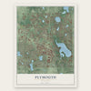 Plymouth, Minnesota map print, the full design