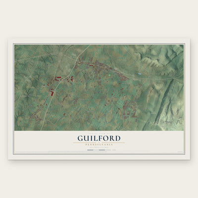 Guilford, Pennsylvania map print, the full design