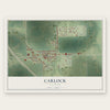 Carlock, Illinois map print, the full design