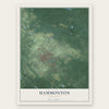 Hammonton, New Jersey map print, the full design