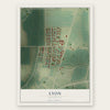 Lyon, Mississippi map print, the full design