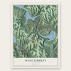 West Liberty, Kentucky map print, the full design