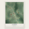 Gilbert, Louisiana map print, the full design