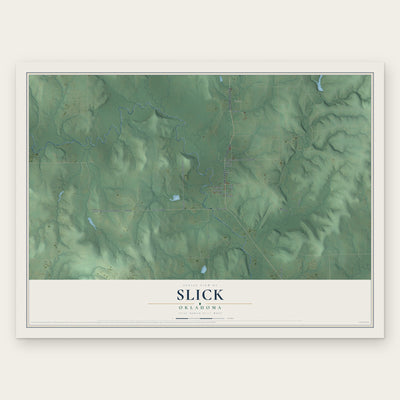 Slick, Oklahoma map print, the full design