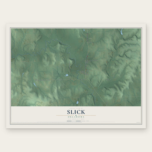 Slick, Oklahoma map print, the full design