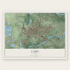 Cary, Illinois map print, the full design