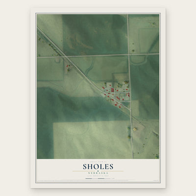 Sholes, Nebraska map print, the full design