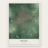 Brazil, Indiana map print, the full design