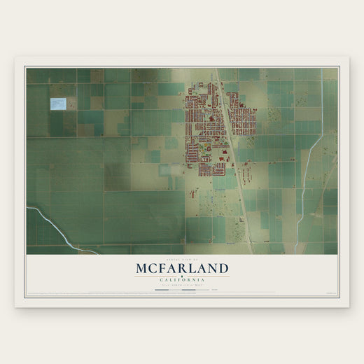 McFarland, California map print, the full design
