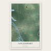 Logansport, Louisiana map print, the full design