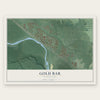 Gold Bar, Washington map print, the full design