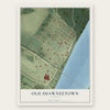 Old Shawneetown, Illinois map print, the full design