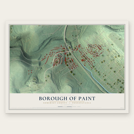 Borough of Paint, Somerset County, Pennsylvania map print, the full design