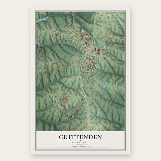 Crittenden, Kentucky map print, the full design