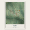 Avoca, Nebraska map print, the full design