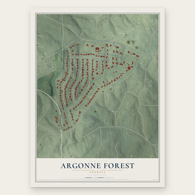 Argonne Forest, Georgia map print, the full design