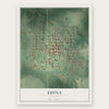 Edina, Missouri map print, the full design