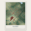 Elloree, South Carolina map print, the full design