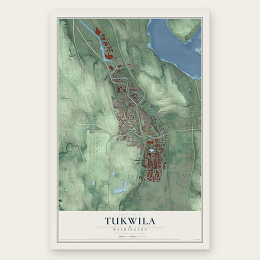 Tukwila, Washington map print, the full design