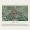 Los Gatos, California map print, the full design