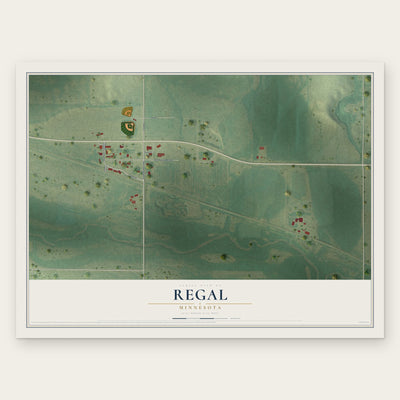 Regal, Minnesota map print, the full design