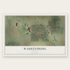 Warrensburg, Illinois map print, the full design