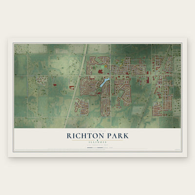 Richton Park, Illinois map print, the full design