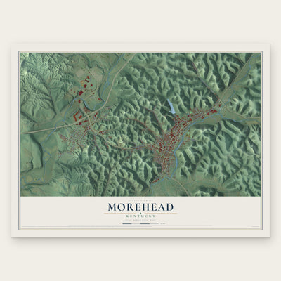 Morehead, Kentucky map print, the full design