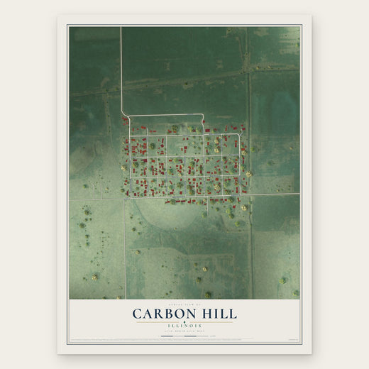 Carbon Hill, Illinois map print, the full design