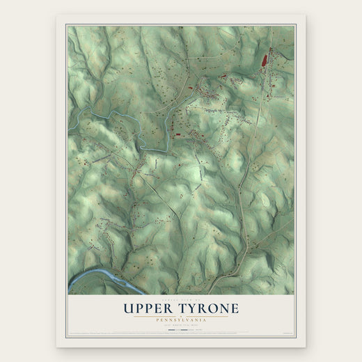 Upper Tyrone, Pennsylvania map print, the full design