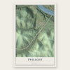 Twilight, Pennsylvania map print, the full design