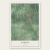Lanett, Alabama map print, the full design