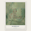 Humboldt, Illinois map print, the full design