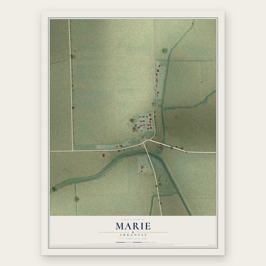 Marie, Arkansas map print, the full design