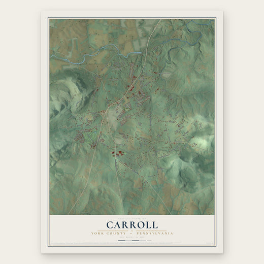 Carroll, York County, Pennsylvania map print, the full design