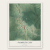 Pamplin City, Virginia map print, the full design