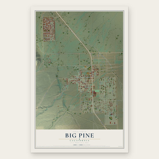 Big Pine, California map print, the full design